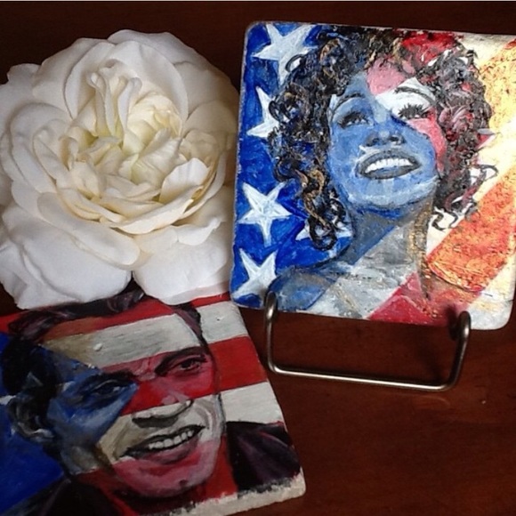 “Orgullo Boricua” hand painted coaster set - Picture 7 of 7